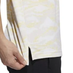 Adidas Horizon Print Golf Polo Shirt HF6501 -ADIDAS Store HF6501 9 APPAREL OnModel DetailView2 white