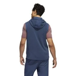 Adidas Hooded Full Zip Golf Vest HF6565 9 Adidas Hooded Full Zip Golf Vest HF6565 -ADIDAS Store HF6565 5 APPAREL OnModel BackView white