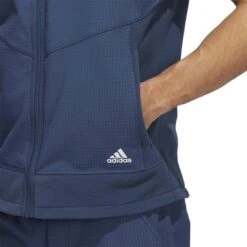 Adidas Hooded Full Zip Golf Vest HF6565 11 Adidas Hooded Full Zip Golf Vest HF6565 -ADIDAS Store HF6565 9 APPAREL OnModel DetailView2 white