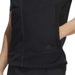 Adidas Hooded Full Zip Golf Vest HF6566 -ADIDAS Store HF6566 9 APPAREL OnModel DetailView2 white
