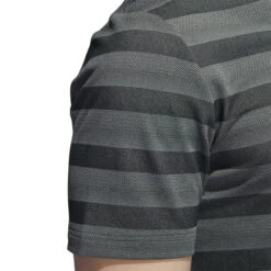 Adidas Stripe Primegreen Golf Polo Shirt HN0631 -ADIDAS Store HN0631 8 APPAREL OnModel DetailView2 white