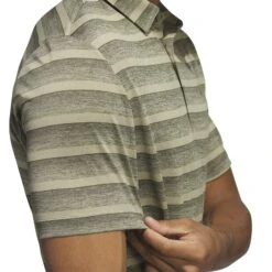 Adidas 2-Colour Stripe Golf Polo Shirt HR8007 -ADIDAS Store HR8007 7 APPAREL OnModel DetailView1 white