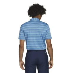 Adidas 2-Colour Stripe Golf Polo Shirt HR8009 -ADIDAS Store HR8009 5 APPAREL OnModel BackView white