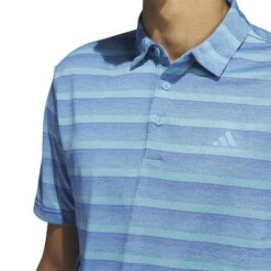 Adidas 2-Colour Stripe Golf Polo Shirt HR8009 -ADIDAS Store HR8009 7 APPAREL OnModel DetailView1 white