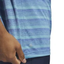 Adidas 2-Colour Stripe Golf Polo Shirt HR8009 -ADIDAS Store HR8009 8 APPAREL OnModel DetailView2 white