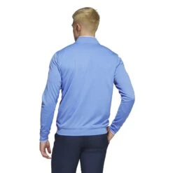 Adidas UPF Lightweight 1/4 Zip Golf Midlayer HR8955 -ADIDAS Store HR8955 5 APPAREL OnModel BackView white