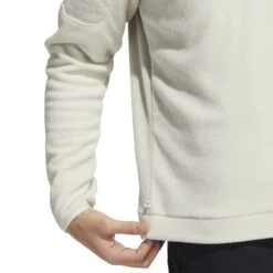 Adidas DWR Colourblock 1/4 Zip Golf Pullover HT3315 -ADIDAS Store HT3315 8 APPAREL OnModel DetailView2 white