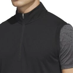 Adidas Elevated 1/4 Zip Golf Vest IB4542 -ADIDAS Store IB4542 7 APPAREL OnModel DetailView1 white
